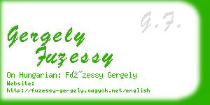 gergely fuzessy business card