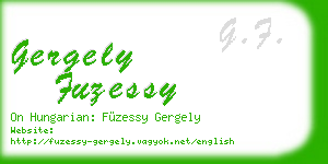 gergely fuzessy business card